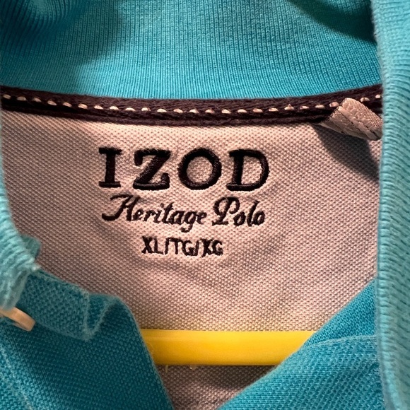 IZOD Men's Blue Polo Shirt - Picture 3 of 3